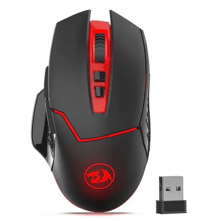 Redragon M690-1 Wireless Gaming Mouse with DPI Shifting, 2 Side Buttons, 2400 DPI, Ergonomic Design, 7 Buttons-Black - Go Banana