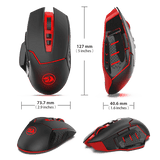 Redragon M690-1 Wireless Gaming Mouse with DPI Shifting, 2 Side Buttons, 2400 DPI, Ergonomic Design, 7 Buttons-Black - Go Banana