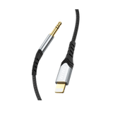 3.5MM AUDIO STEREO CABLE TO TYPE-C - BLACK - Go Banana