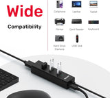 Unitek USB3.0 4-Port Hub with 1.2m Cable, Black - Go Banana