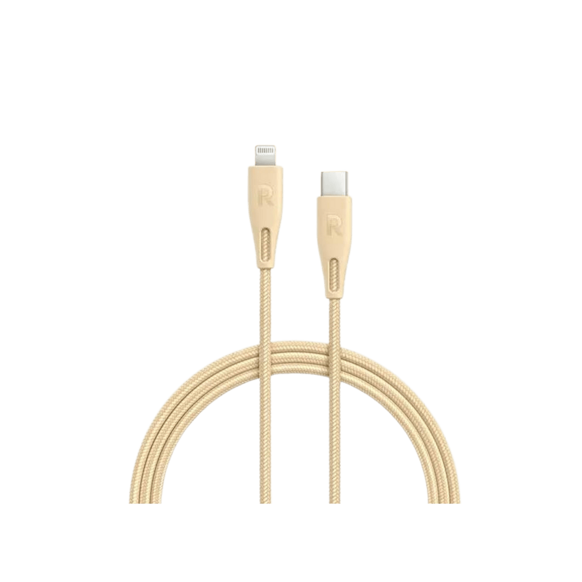 RAVPower Cable Nylon 1.2m Type-C to Lightning - Gold - Go Banana