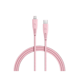 RAVPower 0.3m Type-C to Lightning Cable Nylon - Pink - Go Banana