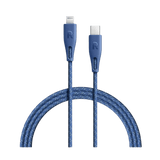 RAVPower 0.3m Type-C to Lightning Cable Nylon - Blue - Go Banana