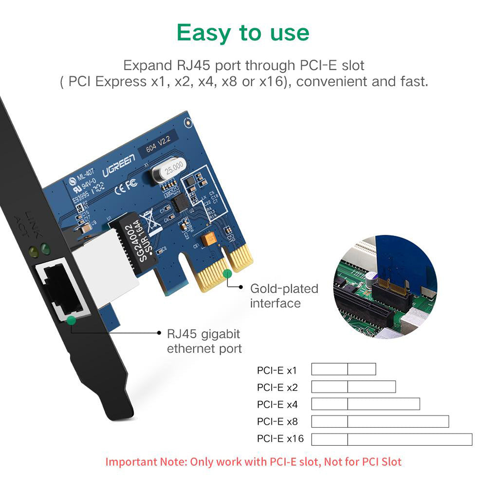 UGreen USB 3.0 to RJ45 Gigabit Ethernet Adapter Black