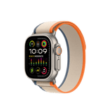 Apple Watch Ultra 2 Cellular 49mm Titanium Case with Beige Orange Trail Loop - Go Banana