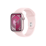 Apple Watch Series 9 (GPS) 45mm Pink Aluminum Case with Light Pink Sport Band - Go Banana