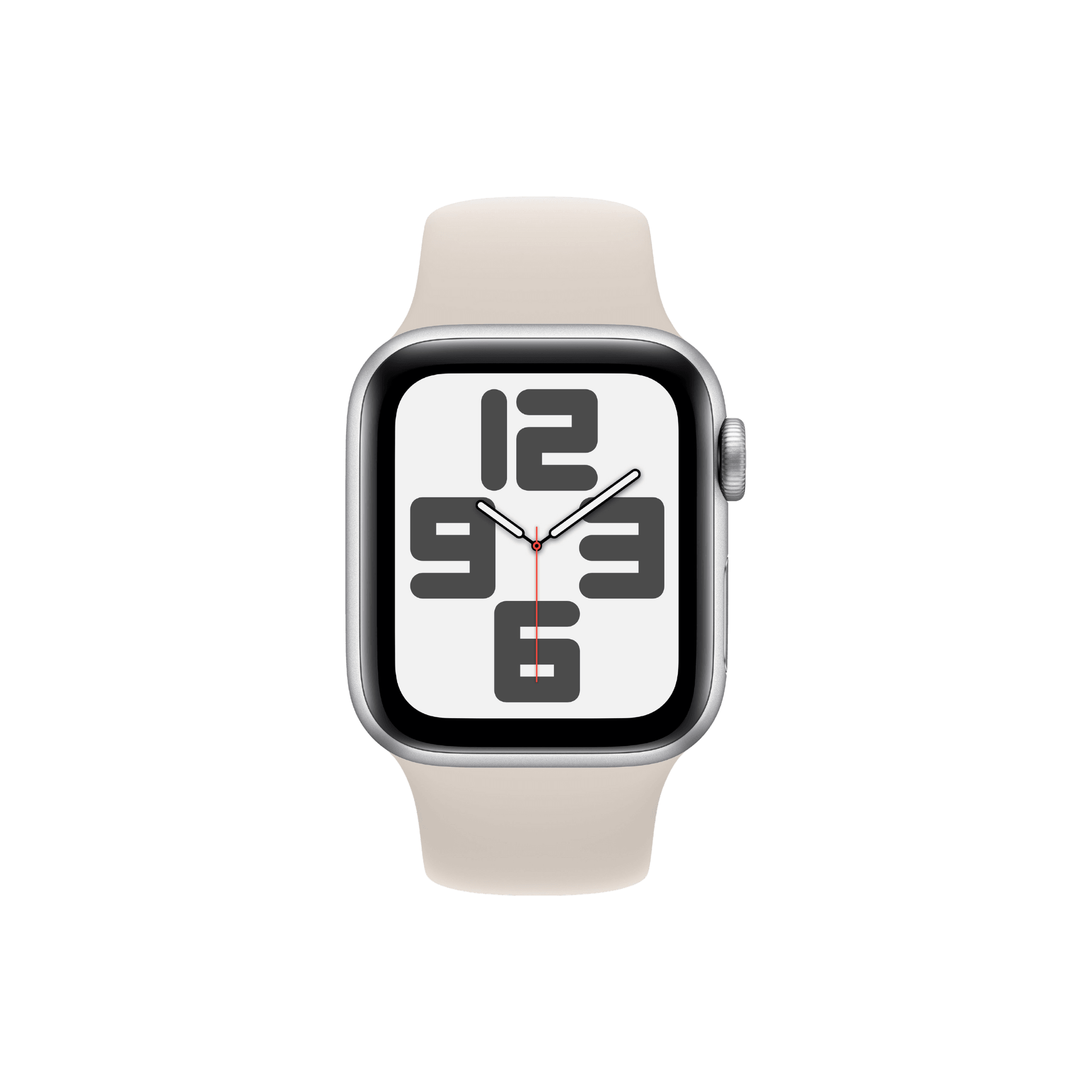 Apple Watch SE GPS Silver Aluminum Case with White Sport Band-- 40 mm - Go Banana