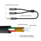 Unitek 0.2M 3.5MM AUX Audio Cable - Male to 2*Female - Go Banana