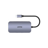 Unitek 9-in-1 USB-C 5Gbps Hub with Briad Cable (3*USB-A 5Gbps + USB-C 5Gbps + HDMI 4K 60Hz + Gigabit Ethernet + SD/Micro SD + PD 100W), Space Gray - Go Banana