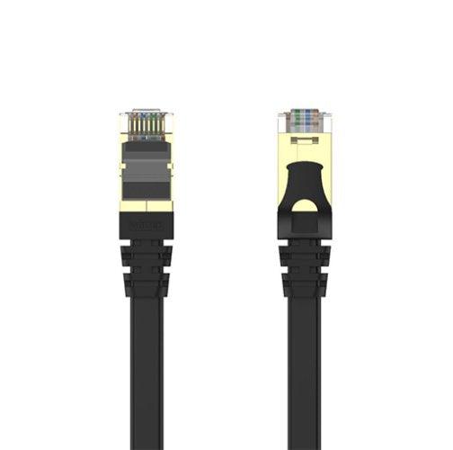 Unitek 1M, CAT7 Flat Cable - RJ45 (8P8C) Male to Male, Black - Go Banana