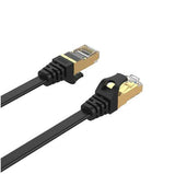 Unitek 2M, CAT7 Flat Cable - RJ45 (8P8C) Male to Male, Black - Go Banana