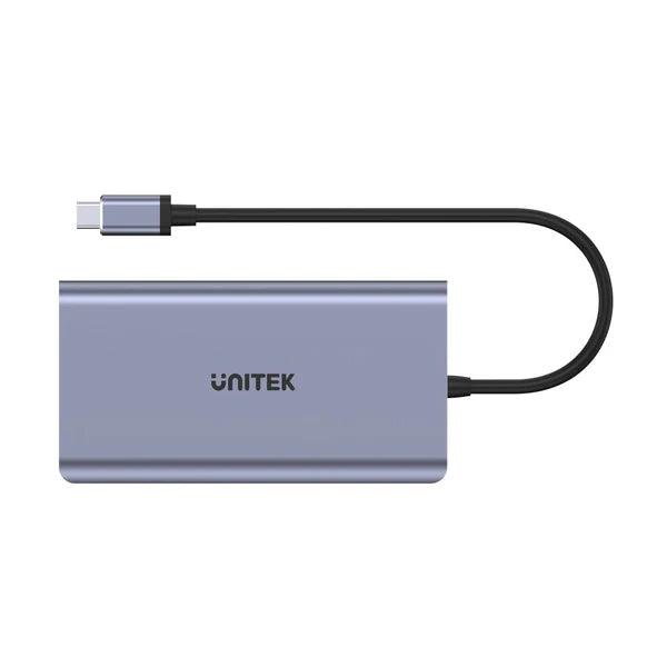 Unitek uHUB O8+ 8-in-1 USB-C Dual Display Hub with USB 5Gbps and PD 100W Charging - Go Banana